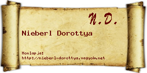 Nieberl Dorottya névjegykártya